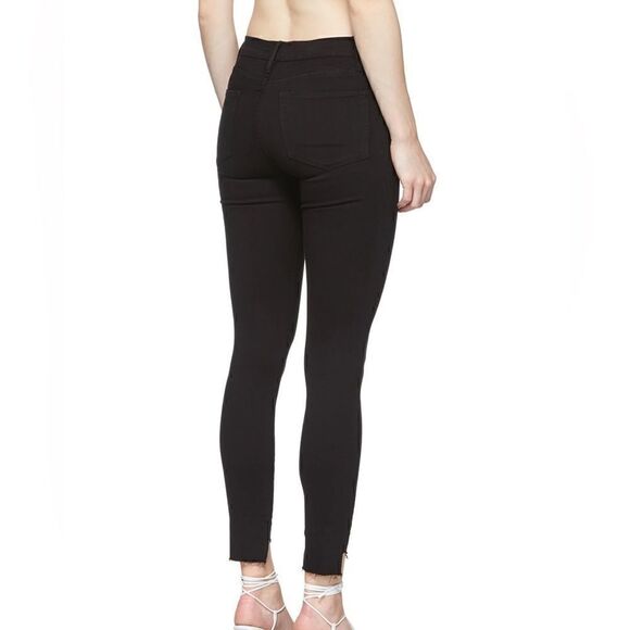 Black FRAME Le High Skinny Raw Stragger Jeans - Picture 2 of 13